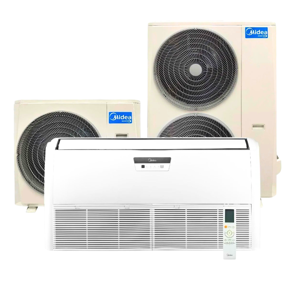 CONJUNTO PISO TECHO INVERTER MIDEA R32 - 6 TR F/C 18000fr